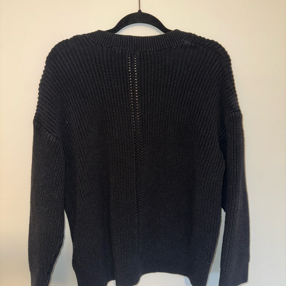 Pact Women's Luxe Knit Black Cardigan Sweater size XL - Picture 2 of 5